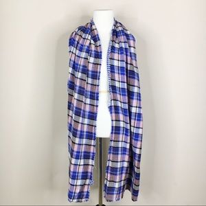 American Colors by Alex Lehr Pink Blue Plaid Scarf